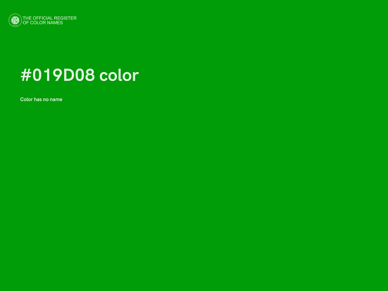 #019D08 color image