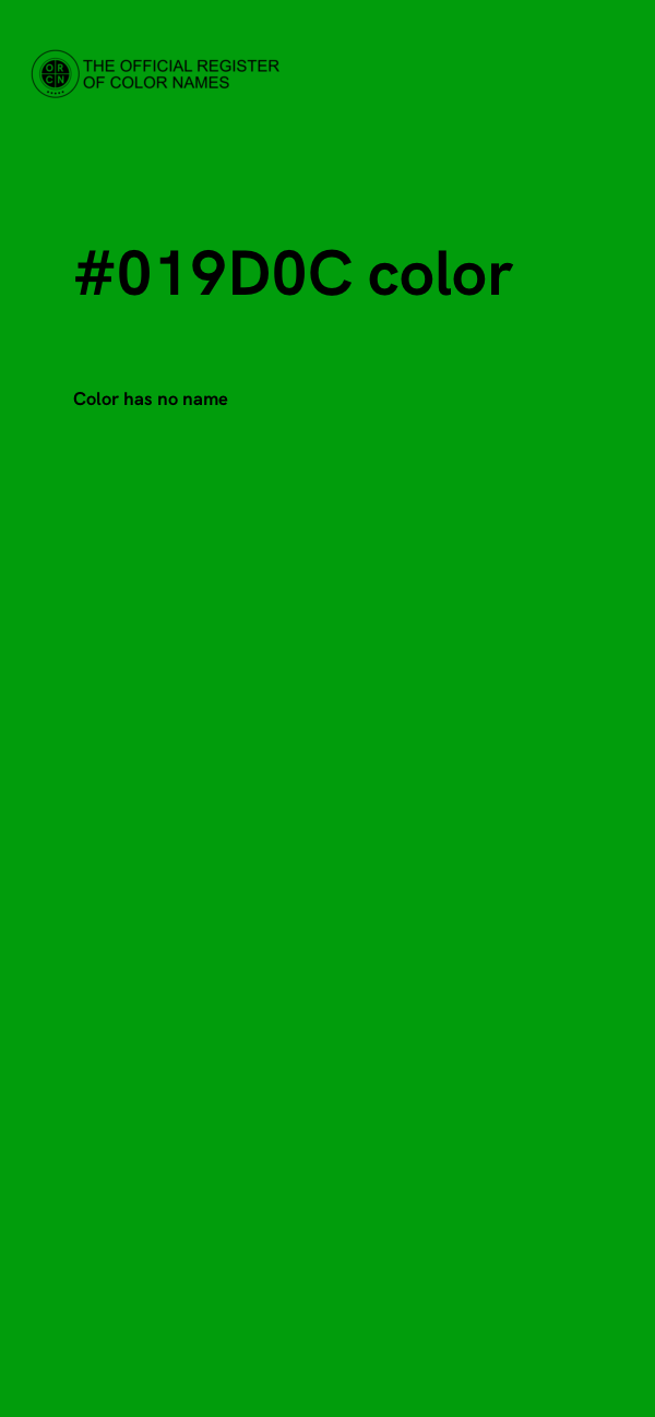 #019D0C color image