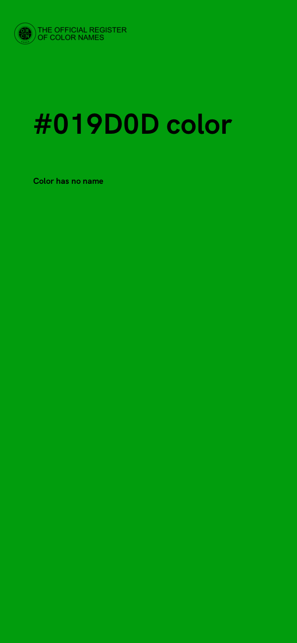 #019D0D color image