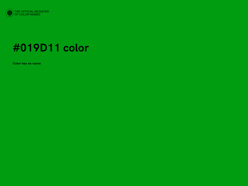 #019D11 color image