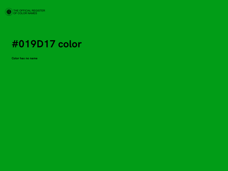 #019D17 color image