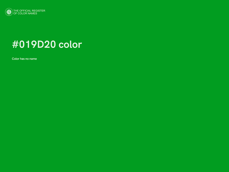 #019D20 color image