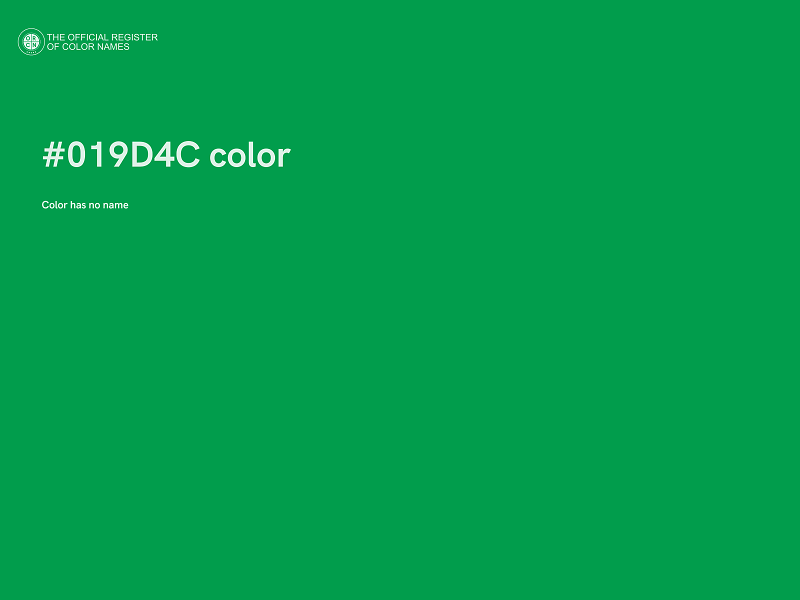 #019D4C color image