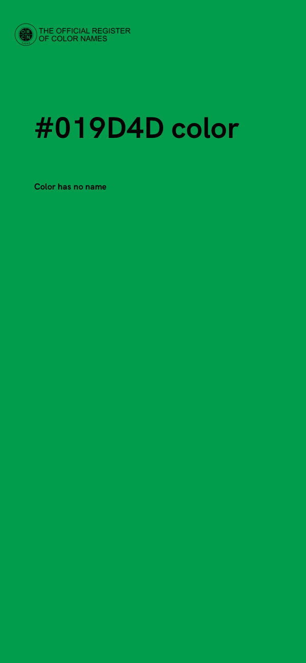 #019D4D color image