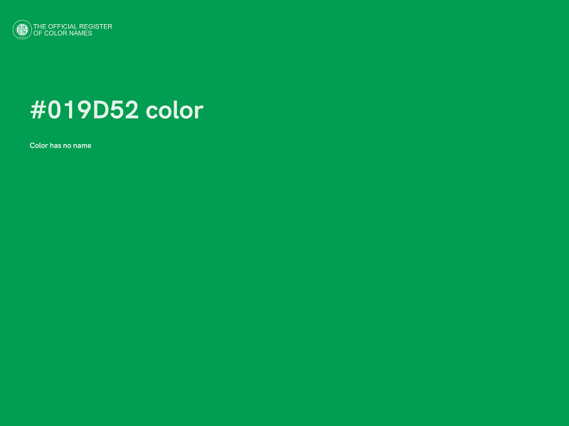 #019D52 color image