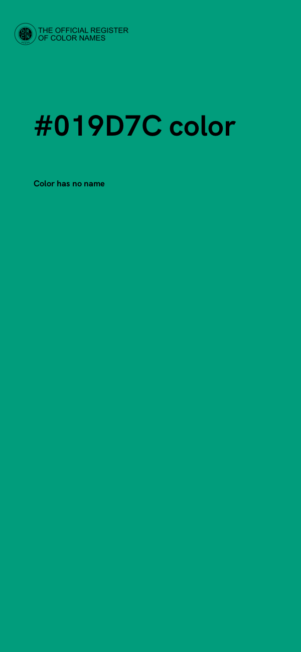 #019D7C color image