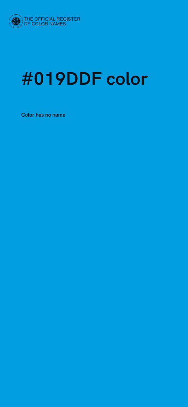 #019DDF color image