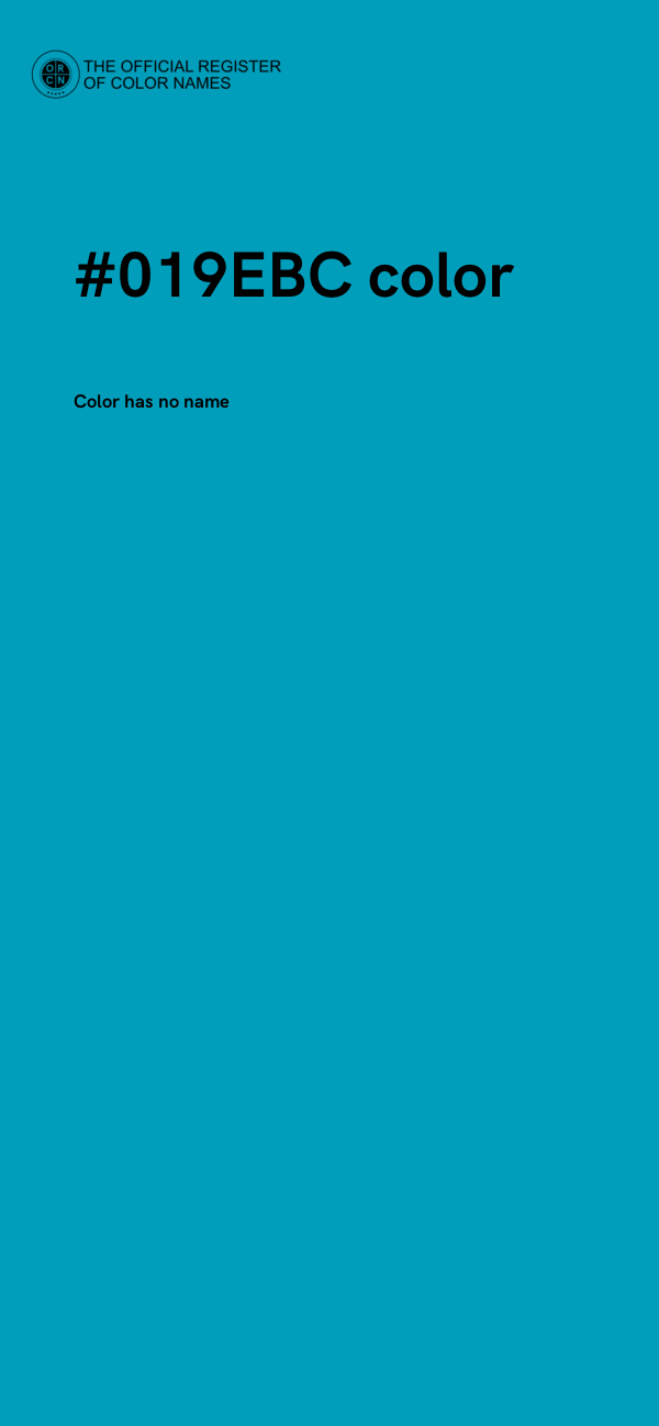 #019EBC color image