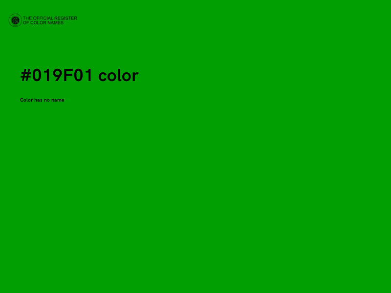 #019F01 color image