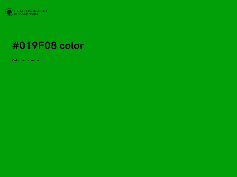 #019F08 color image