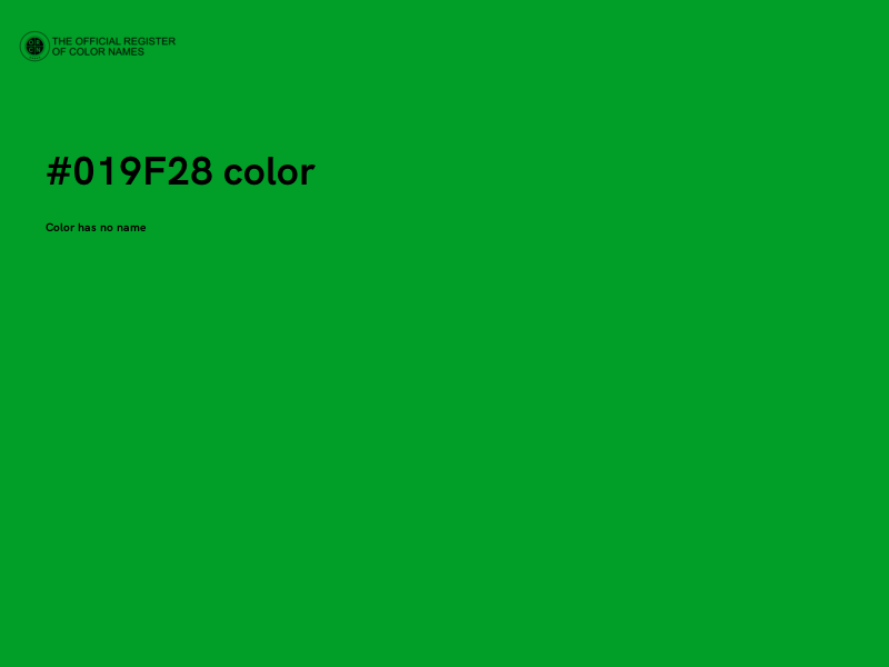 #019F28 color image