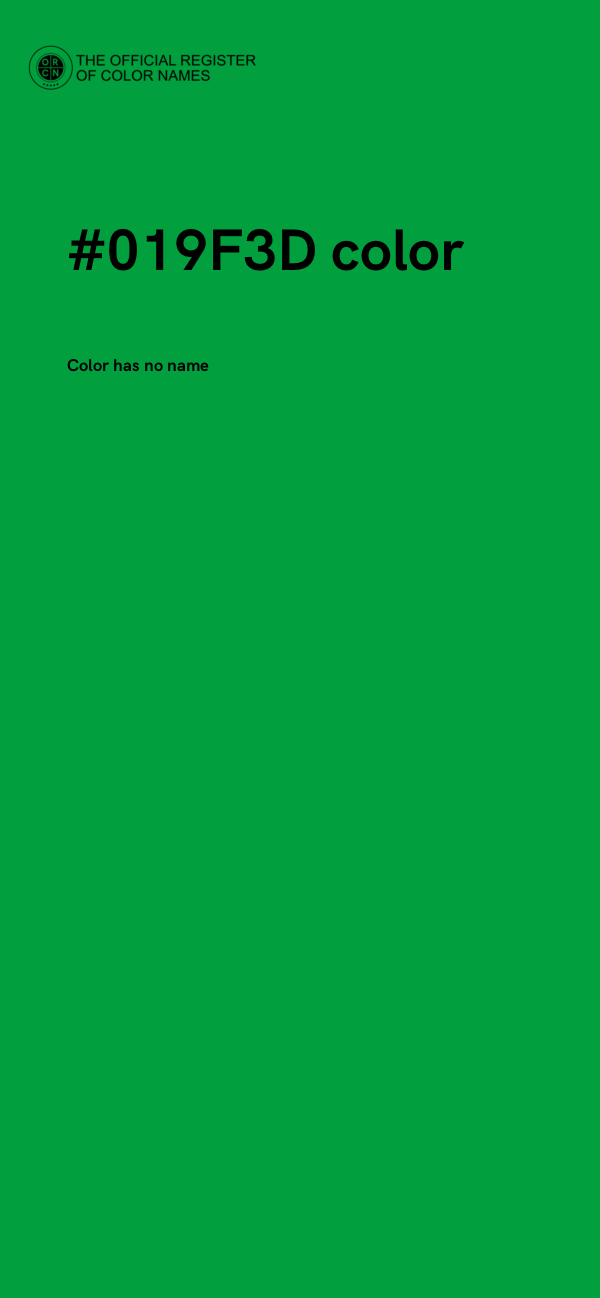 #019F3D color image