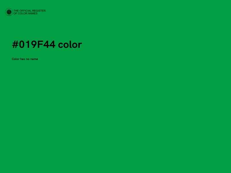 #019F44 color image