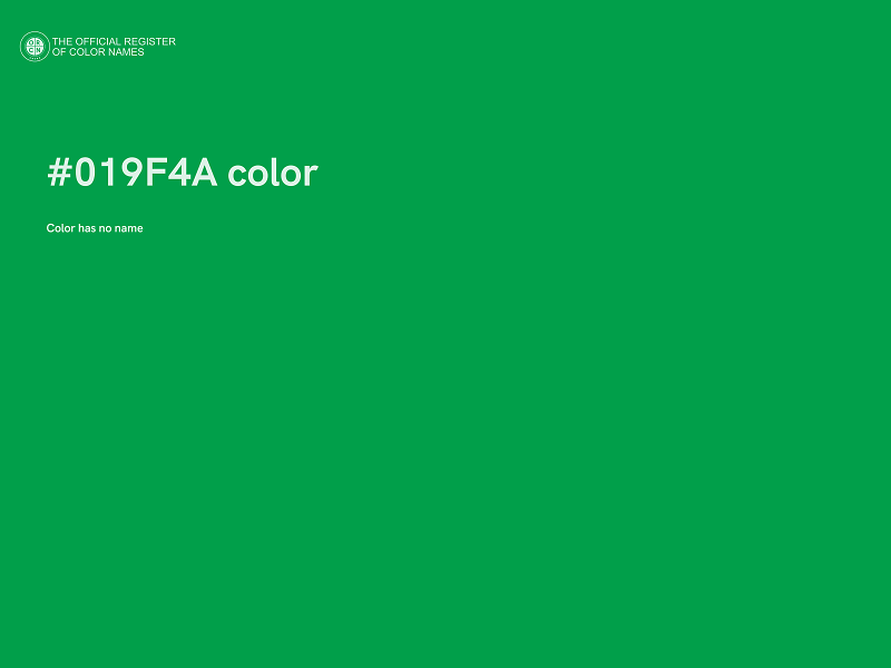 #019F4A color image