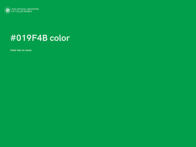 #019F4B color image