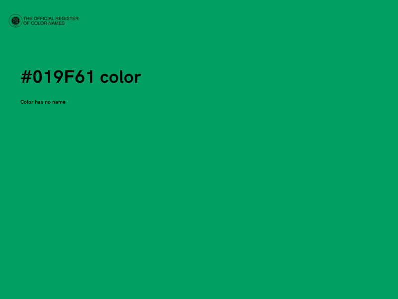 #019F61 color image