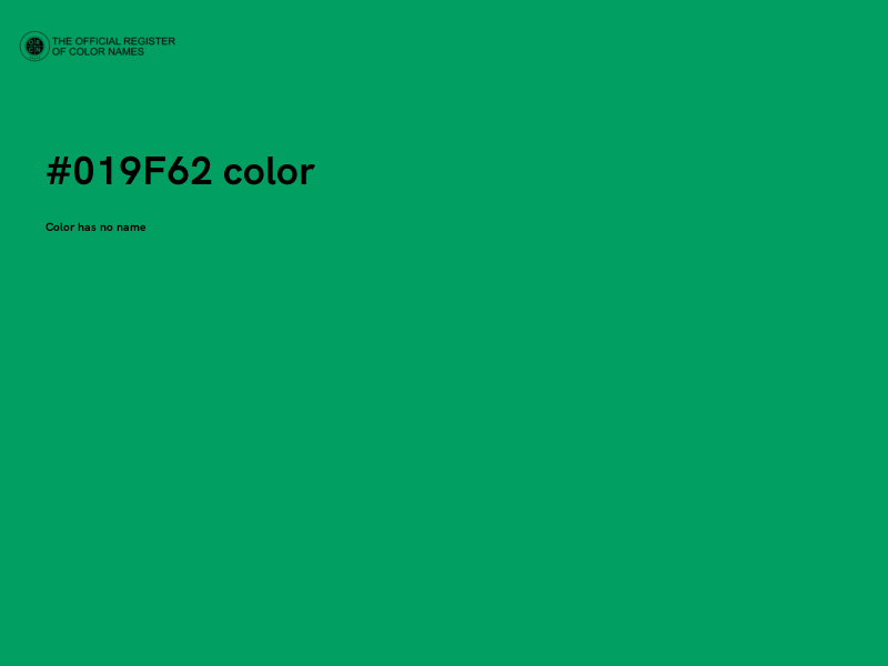 #019F62 color image