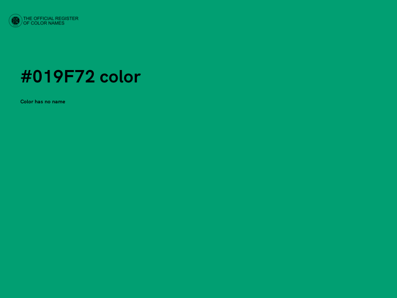 #019F72 color image