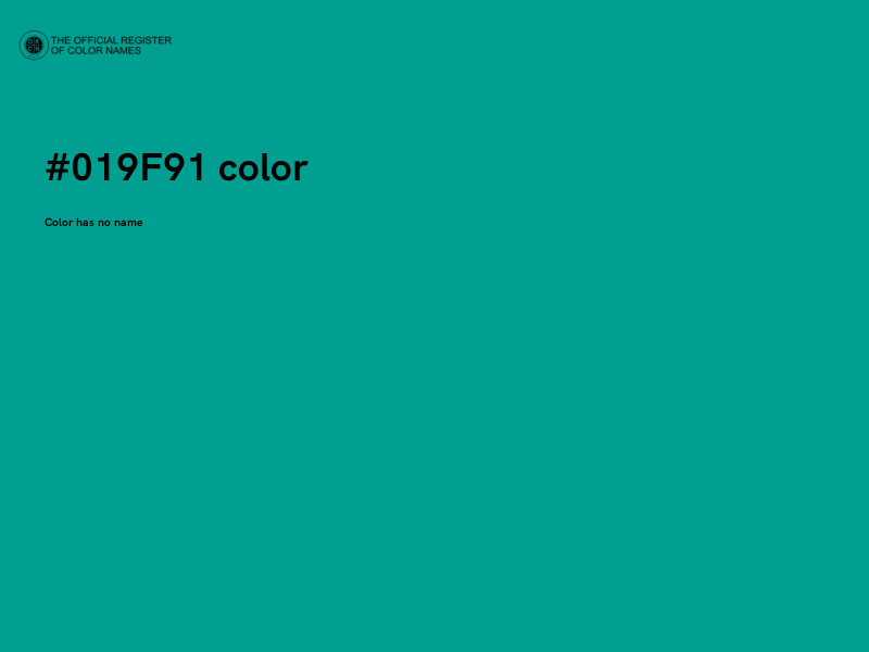 #019F91 color image