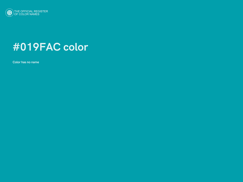 #019FAC color image