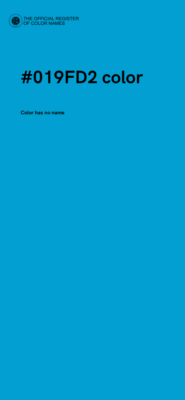 #019FD2 color image