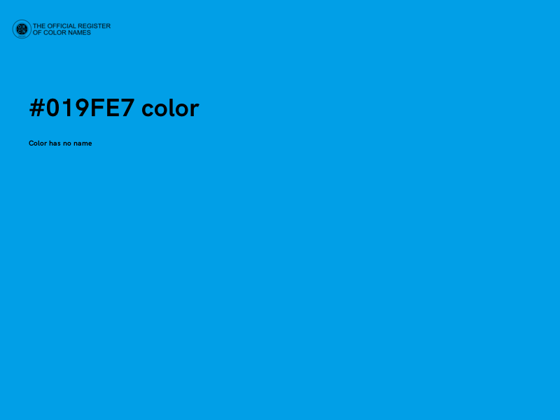 #019FE7 color image