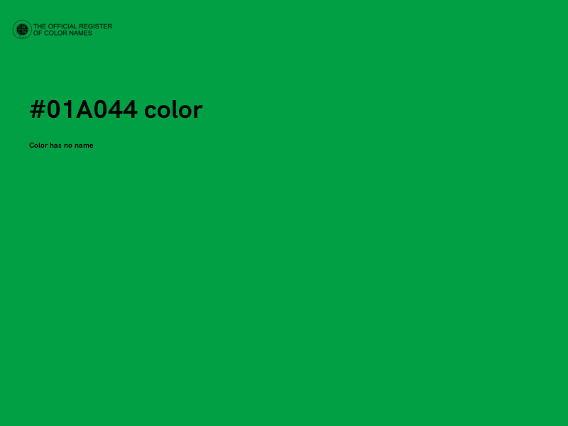 #01A044 color image