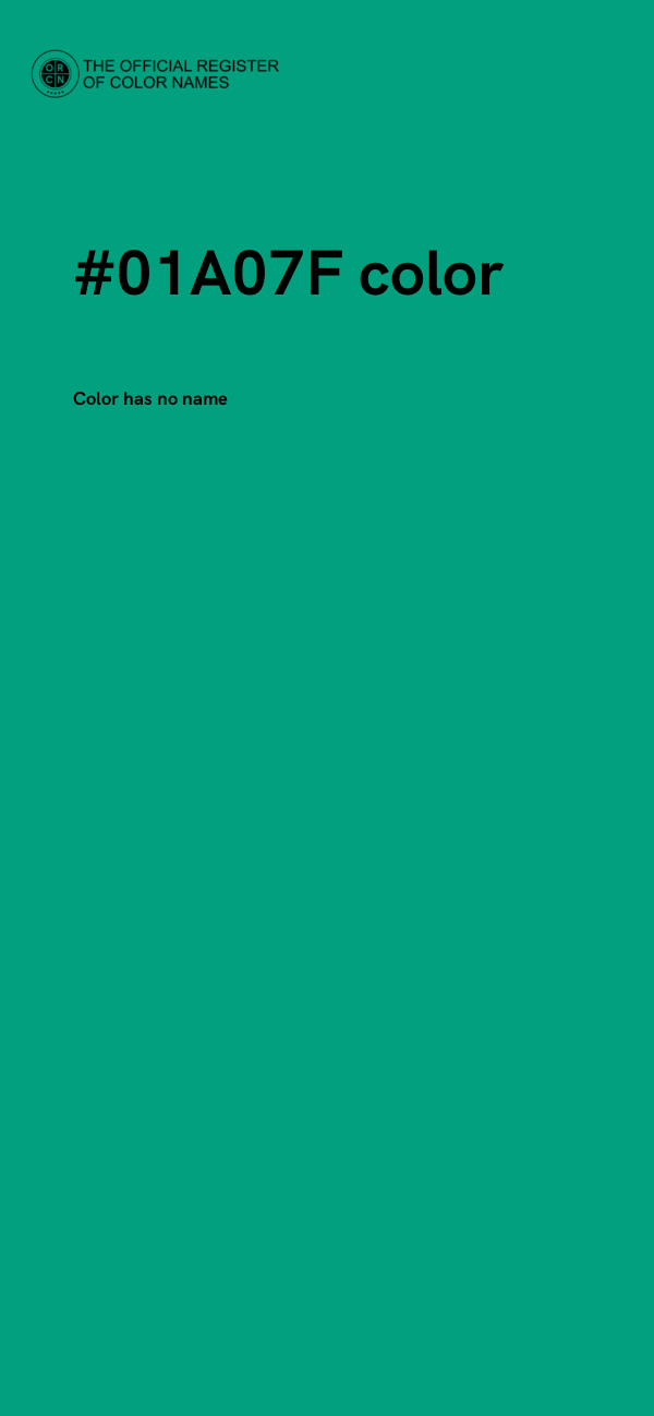 #01A07F color image