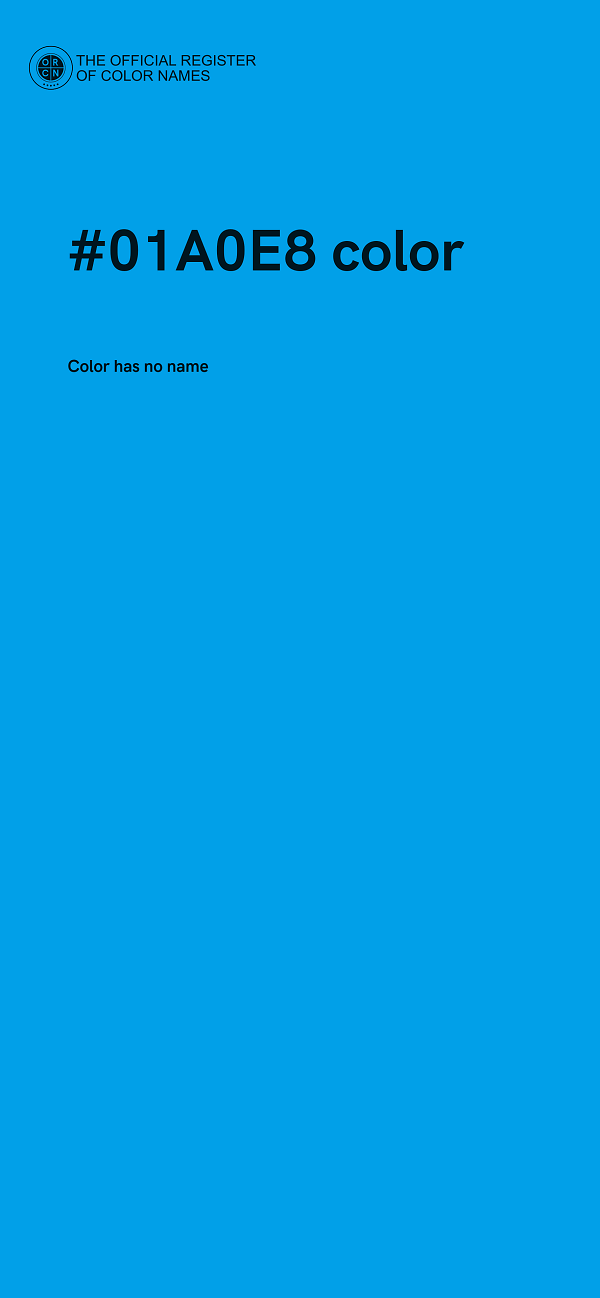 #01A0E8 color image