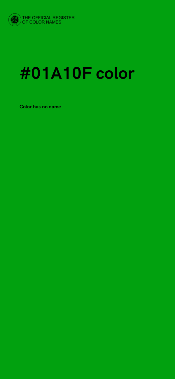 #01A10F color image