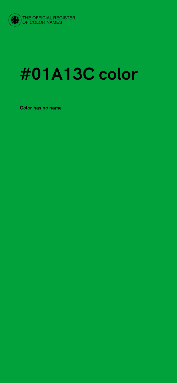 #01A13C color image