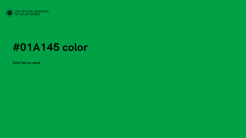 #01A145 color image
