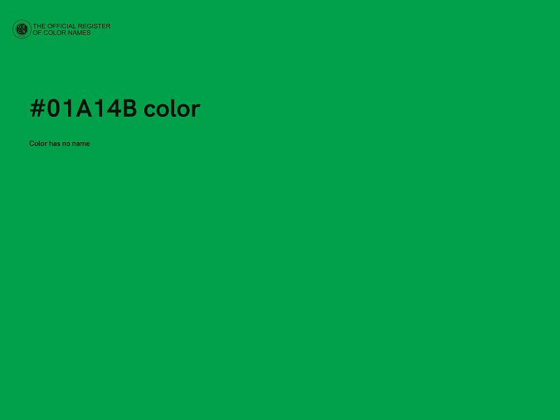 #01A14B color image