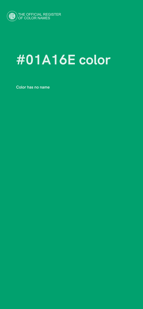 #01A16E color image