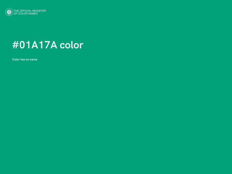 #01A17A color image