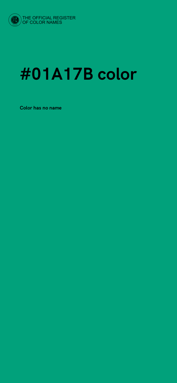 #01A17B color image