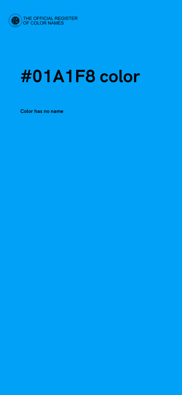 #01A1F8 color image