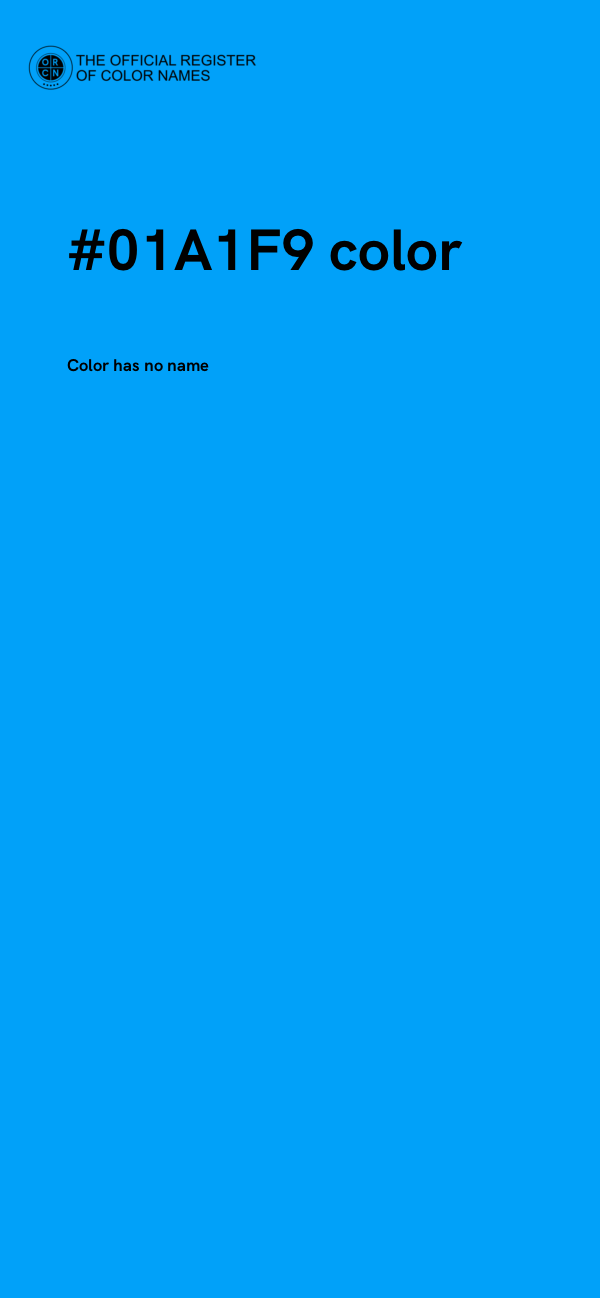 #01A1F9 color image