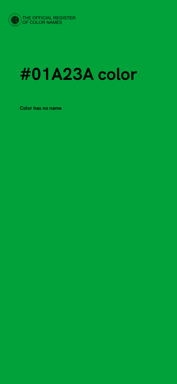 #01A23A color image