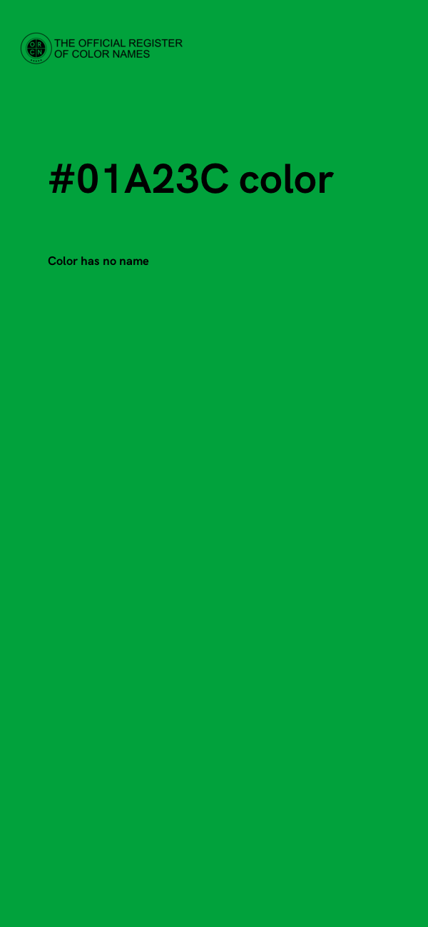 #01A23C color image