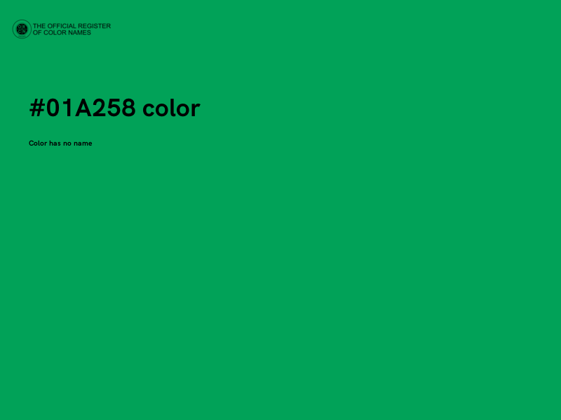 #01A258 color image