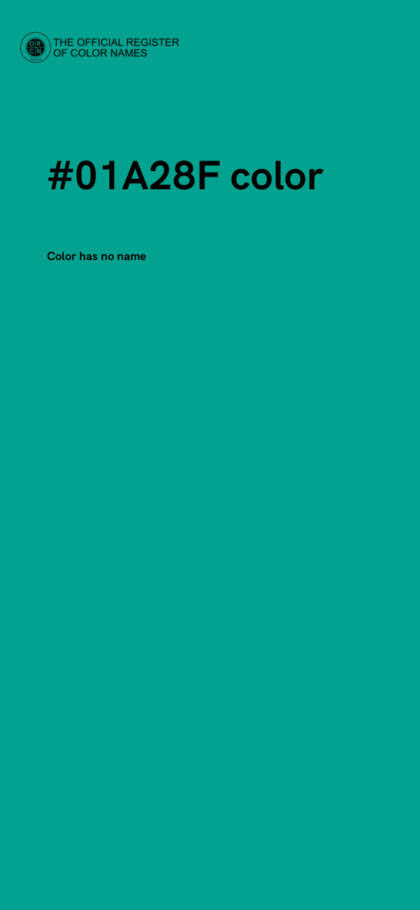 #01A28F color image