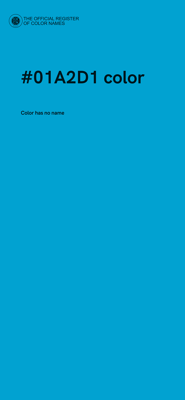 #01A2D1 color image