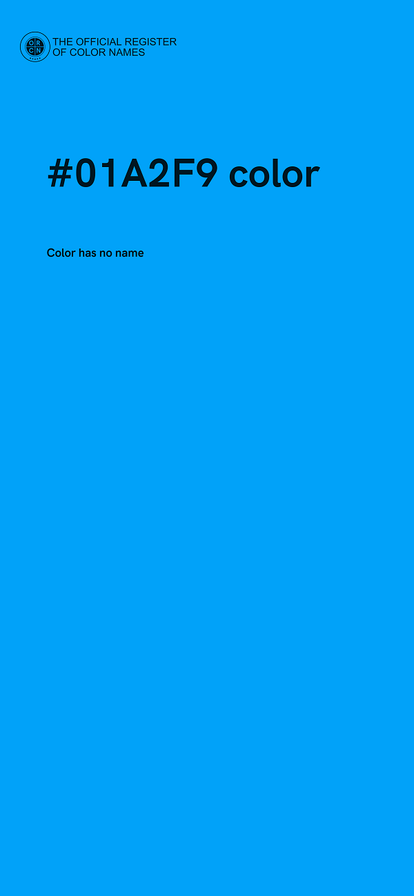 #01A2F9 color image