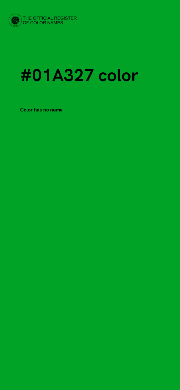 #01A327 color image