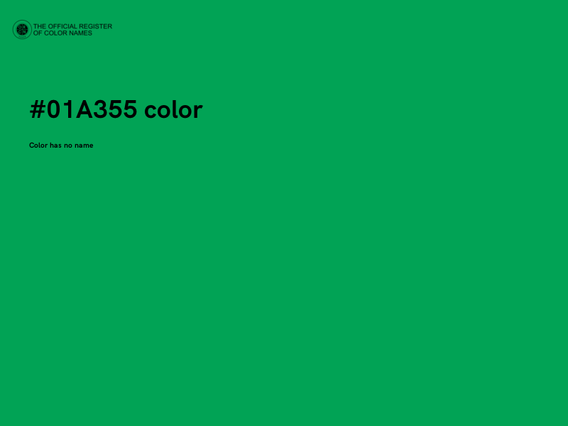 #01A355 color image