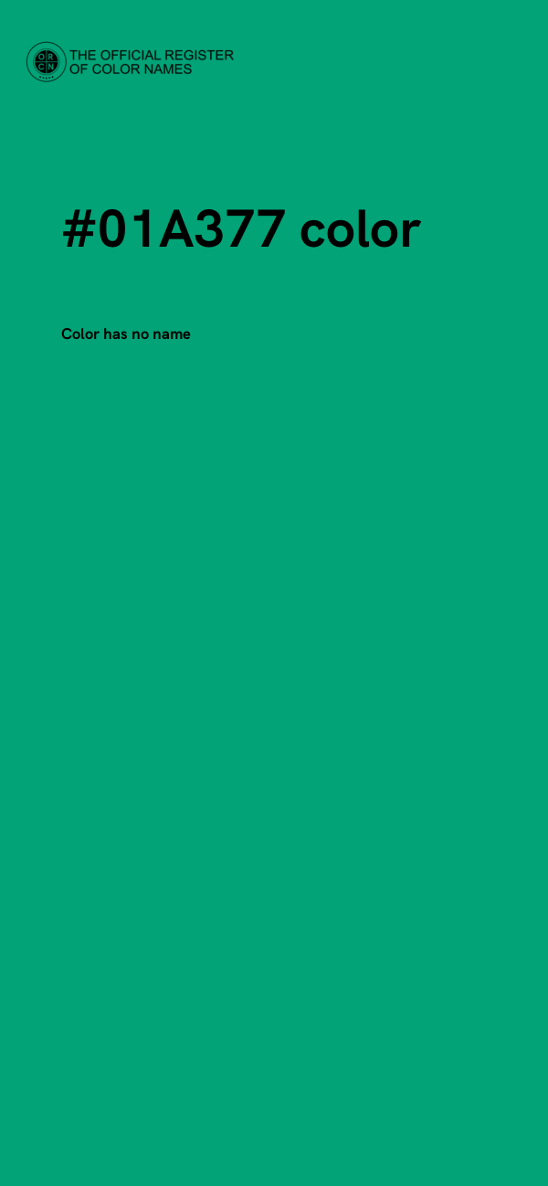 #01A377 color image