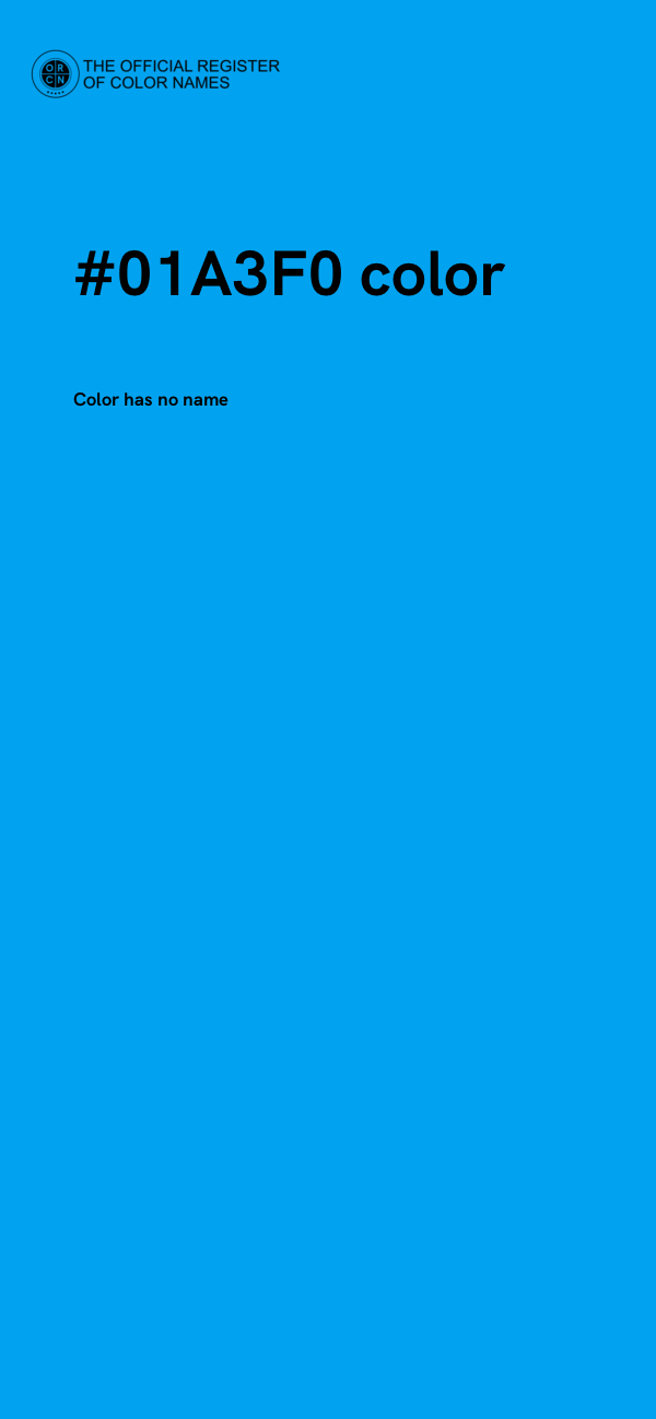 #01A3F0 color image