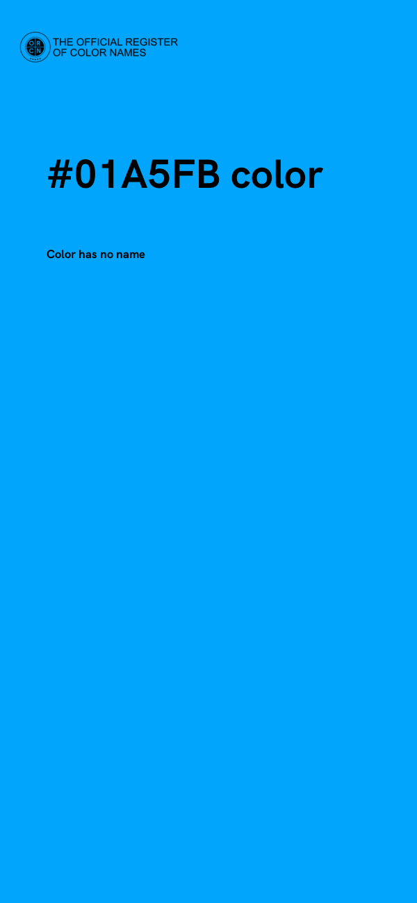 #01A5FB color image