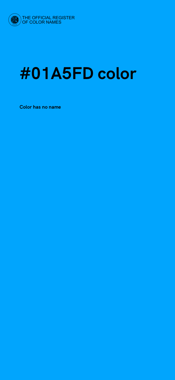 #01A5FD color image